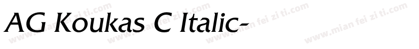 AG Koukas C Italic字体转换